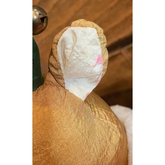 Christmas Santa Reindeer Plush Candy Cane & Bells Nylon‎ Stuffed Animal - Picture 6 of 8